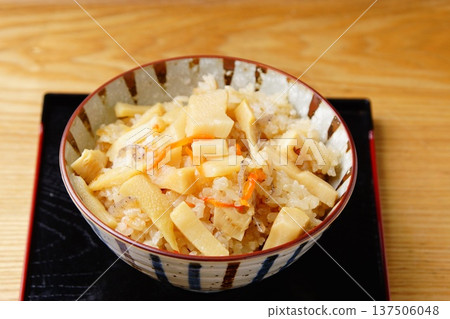 Bamboo shoot rice Japanese food Bamboo shoot rice Japanese food 137506048