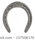 Metal horseshoe 3d transparent background 137506170