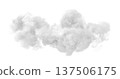 3d White fluffy cloud or smoke isolated 137506175