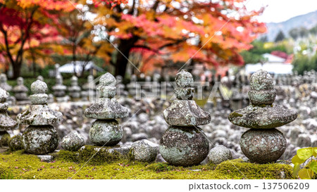 Adashino nenbutsu ji buddhist stone stupas Adashino nenbutsu ji buddhist stone stupas 137506209