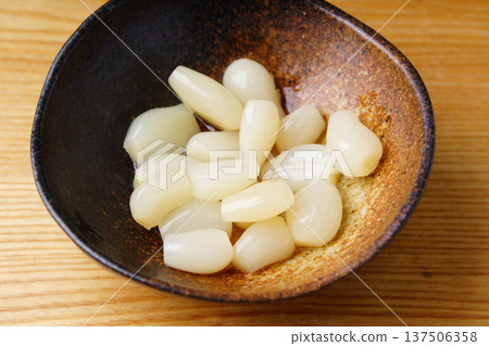 Pickled radish Japanese food 137506358