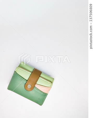 Green purse isolated on white background. for add your text Green purse isolated on white background. for add your text 137506809