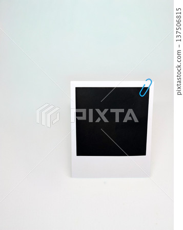Blank photo frame with clip on white background, copy space Blank photo frame with clip on white background, copy space 137506815