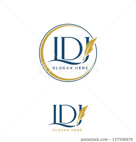 Creative Notary LDJ letter Logo With feather vector for your business and company Creative Notary LDJ letter Logo With feather vector for your business and company 137506970