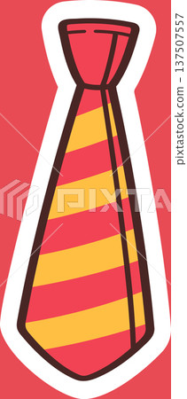 Striped necktie graduation accessory design 137507557