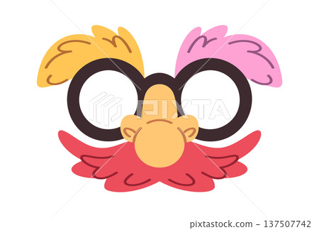 Carnival mask funny eyeglasses design 137507742