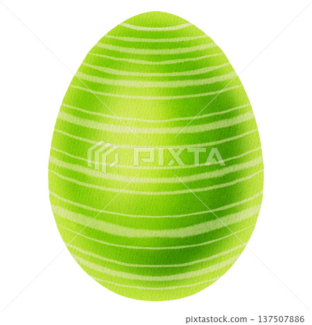 Watercolor illustration of an Easter egg. Easter. A classic holiday symbol for spring celebrations, greeting cards, and seasonal decor. Watercolor illustration of an Easter egg. Easter. A classic holiday symbol for spring celebrations, greeting cards, and seasonal decor. 137507886
