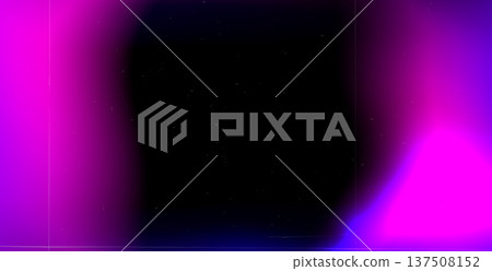 Analog film magenta light leaks distressed texture. Retro photo blue, purple burn effect. Movie fuchsia filter overlay frame. Neon sharp border with scratch stripes. Vector bright decor for photograph 137508152