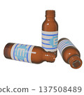 準藥物的插圖材料：三個空的營養飲料瓶（1_4） 137508489