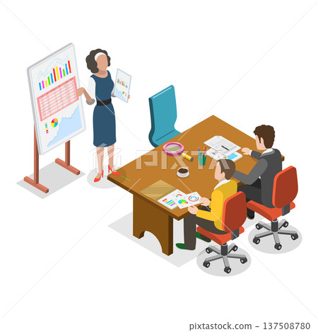 3D Isometric Flat Vector Illustration of Real Estate Brokerage Firm, Leasing Services. Item 3 137508780