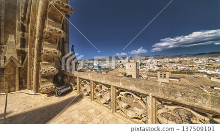 Panoramic View from Cathedral of Palma, Spain Panoramic View from Cathedral of Palma, Spain 137509101