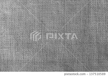 texture fabric burlap for sewing grey background color macro 137510589