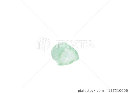 green tourmaline mineral stone macro on white background 137510606