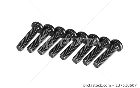 hex socket head screw in black color on isolated white background 137510607