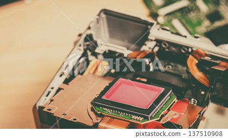 Camera sensor matrix close up 137510908
