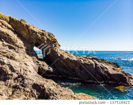 Rocky coast of Villaricos, Almeria Spain 137510925