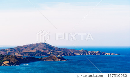 Shoreline of Mediterranean sea in France Shoreline of Mediterranean sea in France 137510980