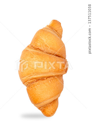 Classic Butter Croissant Isolated on Light Background Classic Butter Croissant Isolated on Light Background 137511038