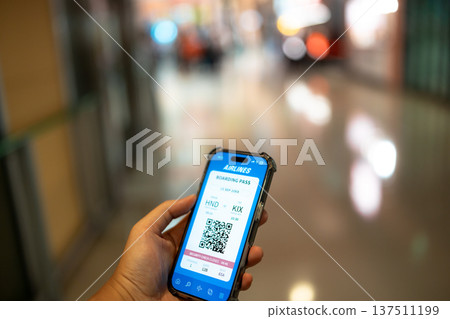 Present your boarding pass on your smartphone 137511199