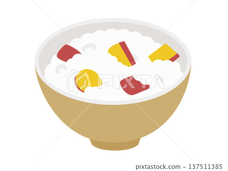 Delicious sweet potato rice 137511385