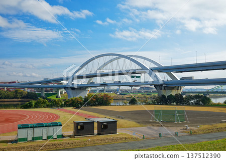 400m track and Kohoku Junction Goshikizakura Bridge 400m track and Kohoku Junction Goshikizakura Bridge 137512390