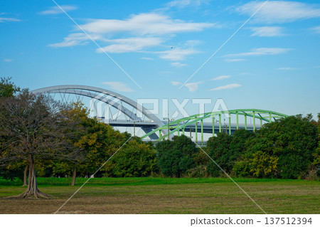 Goshikizakura Bridge and Kohoku Bridge, Kahoku Junction Goshikizakura Bridge and Kohoku Bridge, Kahoku Junction 137512394