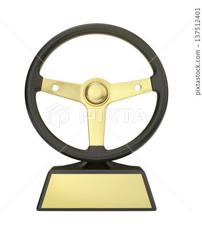 Gold steering wheel trophy 137512401