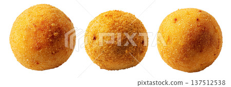 Brazil Acaraj fried pea ball isolated on white transparent background, concept of South American Cuisine 137512538