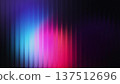 Abstract holographic iridescent colorful gradient liquid flowing blurred shapes background. Glossy ribbed glass mesh. Moving Neon color transitions. Soft prism effect. Looped animation 137512696