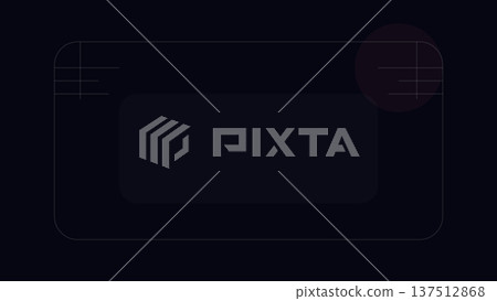 Minimal dark interface frame with corner accent lines and central rectangle, evoking futuristic screen layout with structural UI grid hints. 137512868