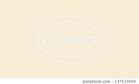 Minimal oval design on cream background with concentric lines fading outward, forming soft interface element and UI theme with calm digital balance. Minimal oval design on cream background with concentric lines fading outward, forming soft interface element and UI theme with calm digital balance. 137513038
