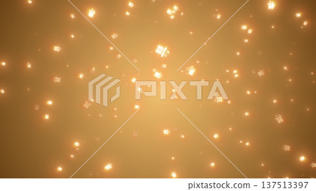 Christmas festive bright New Year background from gold gift boxes glowing winter beautiful falling flying pattern on yellow background Christmas festive bright New Year background from gold gift boxes glowing winter beautiful falling flying pattern on yellow background 137513397