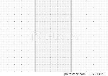 Set of Journal planer page with dotted grid. Vector. Seamless checkered texture. Simple square graph paper texture. Retro bullet notebook background. Simple school square graph pattern. Set of Journal planer page with dotted grid. Vector. Seamless checkered texture. Simple square graph paper texture. Retro bullet notebook background. Simple school square graph pattern. 137513446