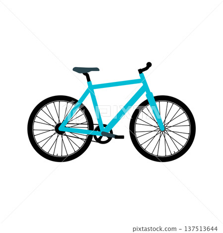 Cyan bicycle icon, without background 137513644