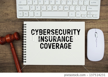 Cybersecurity Insurance Coverage text written with gavel, keyboard and optical mouse on wooden background Cybersecurity Insurance Coverage text written with gavel, keyboard and optical mouse on wooden background 137514231