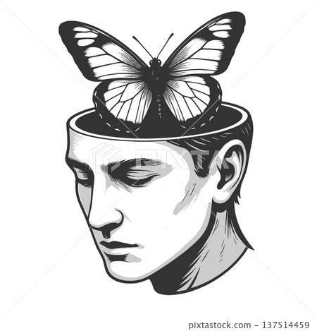 Open Mind Butterfly Symbolizing Transformation Open Mind Butterfly Symbolizing Transformation 137514459