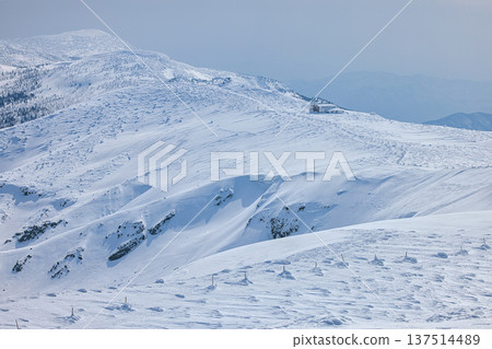 白雪皚皚的藏王山，是日本百座名山之一。 137514489