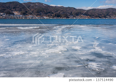 Frozen Lake Suwa Frozen Lake Suwa 137514490