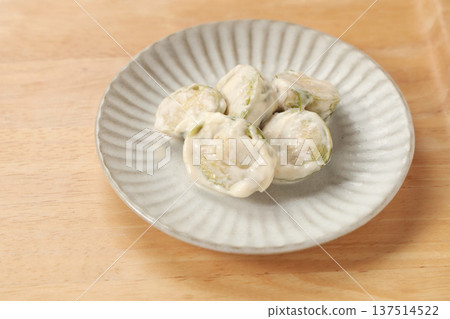 Brussels sprouts with mayonnaise Brussels sprouts with mayonnaise 137514522