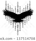 Tunic grunge ink blots raven 137514708