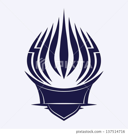 Abstract flame symbol Abstract flame symbol 137514716