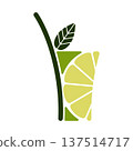 Lime juice abstract icon 137514717