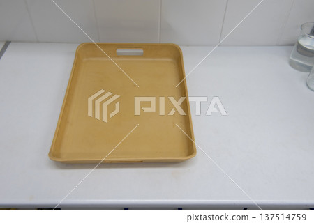 plastic laboratory tray on white table in laboratory plastic laboratory tray on white table in laboratory 137514759