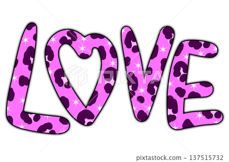 粉紅色豹紋,上面印有“LOVE”字樣 粉紅色豹紋,上面印有“LOVE”字樣 137515732