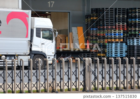 Logistics warehouse and truck image Logistics warehouse and truck image 137515830