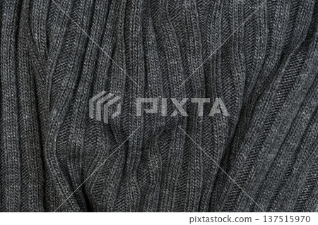 Gathered rib knit drape, relaxed sweater detail Gathered rib knit drape, relaxed sweater detail 137515970