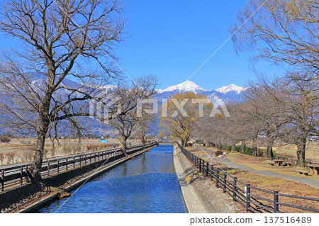 Azumino in early spring - Shikaseki and the Northern Alps 137516489