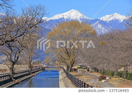 Azumino in early spring - Shikaseki and the Northern Alps 137516493