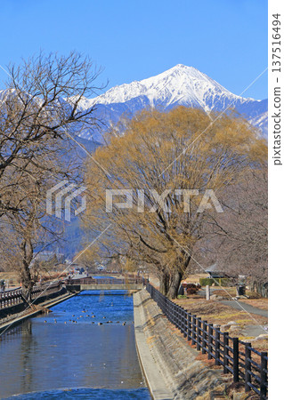 Azumino in early spring - Shikaseki and the Northern Alps Azumino in early spring - Shikaseki and the Northern Alps 137516494