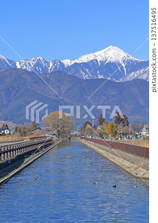 早春的安曇野-志賀關與北阿爾卑斯山 早春的安曇野-志賀關與北阿爾卑斯山 137516495